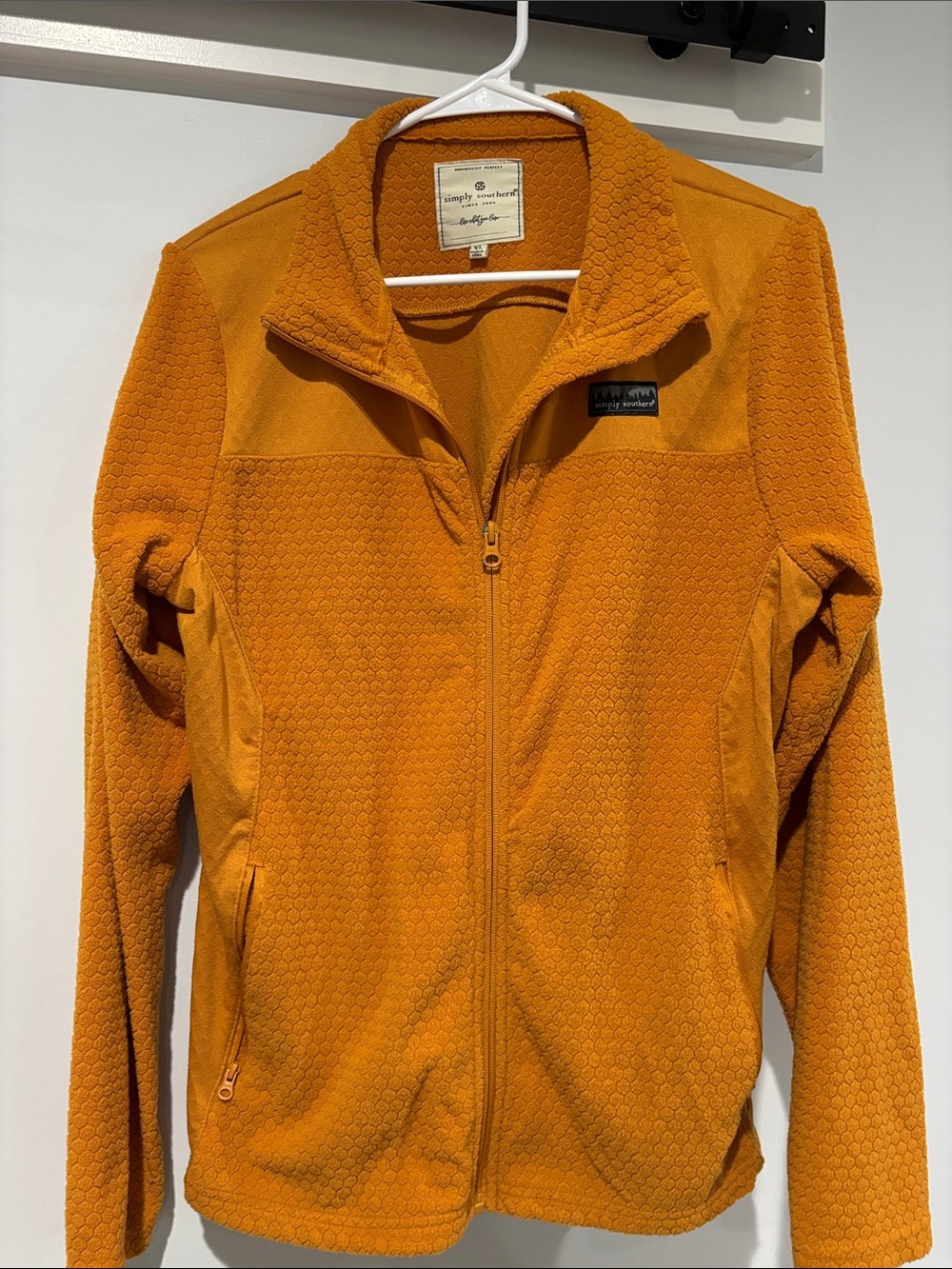 Simply Southern Women's Teddy Fleece Jacket - Burnt Orange